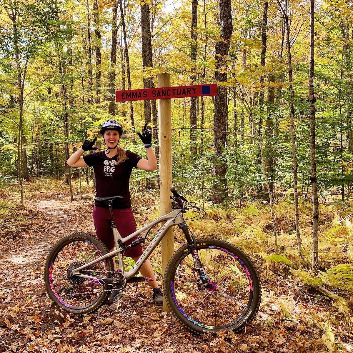 Emma mountain biking